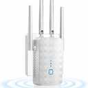 WiFi Extender Signal Booster for Home: Internet Repeater Range Covers Up to 9995 Sq.ft and 45+ Devices (White)