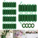 42 Pcs Floral Foam Garland 27.6ft Flower Sponge Blocks Kit, Absorption Flower Holder Arch Door Tabletop Flower Arrangement Material Floral Craft Wet Foam Blocks for Home Wedding Holiday Decoration