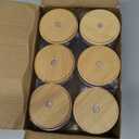 6-Pack Bamboo Qtip Holders - Bathroom Storage for Cotton Balls, Swabs, Pads, Floss