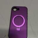 Compatible with iPhone 16E Case 6.1'' with Magnetic Ring Stand [Military Drop Protection][Compatible with Mag-Safe] Shockproof 16E Phone Case for Men Wowen,Purple