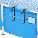 2Pcs Pool Pole Hangers Adjustable Heavy Duty Hooks for Skimmers, Rakes, Brushes & Hoses