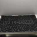 Yimobra Welcome Mat Outdoor, 36x24 Waterproof Door Mat Outside Entrance, All-Weather Non Slip Front Door Mat, Low-Profile Entryway Mat Indoor, Porch and Patio, Black