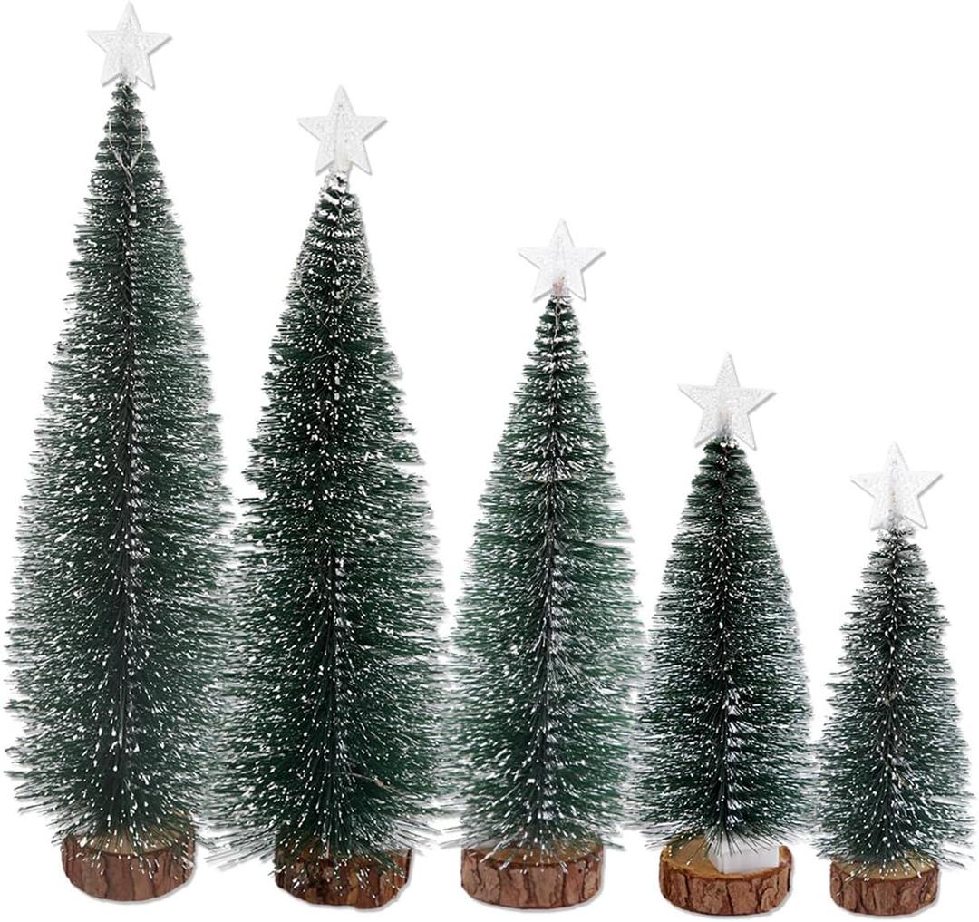 Glowing Colored Light Christmas Tree, mini Cedar-Needle-clad Tree, Desktop Decorative Tree, top-Star Artificial Small Tree, Christmas Decorations.
