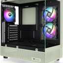 Thermaltake View 270 Plus TG ARGB Matcha Green Mid Tower E-ATX Case; 3x120mm ARGB Fans Included; Support Up to 360mm Radiator; Front & Side Dual Tempered Glass Panel; CA-1Y7-00MEWN-01