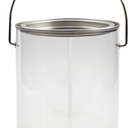 Cornucopia Brands Quart Size Clear Plastic Paint Cans (1-Pack, 5 in Tall); Faux Small Pails w/Bale for Crafts, Baby/Wedding Shower Decor, NOT Intended for Liquids/Heavy Objects