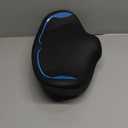 Noseless Oversized Bike Seat for Men Women Comfort, Extra Wide Padded Bicycle Seat Cushion, Large Comfortable Bike Saddle for Peloton, Stationary Exercise Bike, Beach Cruiser, City Bike, Ebike (Blue)