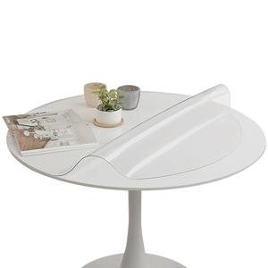 Eralove Round Clear PVC Tablecloths Waterproof Round Table Protector Anti-hot Table mat Thickness 2mm Transparent Tablecloths Dia.54 Inches