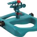 Gilmour Light Duty Circular Impact Sprinkler with Sled Base, Rotating Sprinkler Head with Adjustable Spray Pattern, Lawn Sprinkler for Large Area Coverage