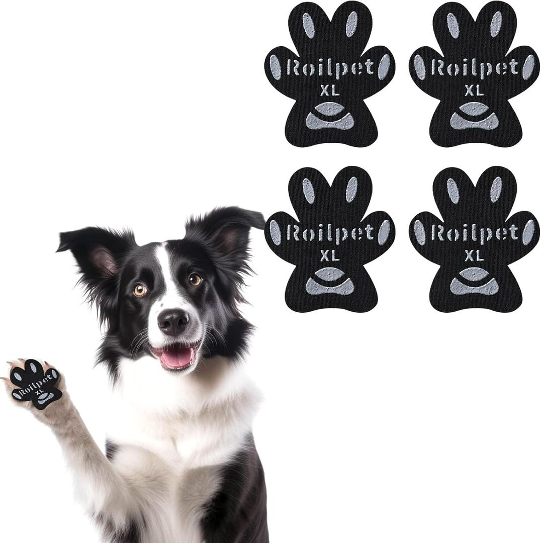 Dog Paw Protector Anti-Slip Pads, Toe Grips for Senior Dogs to Prevent Slipping on Hardwood Floors, Stronger Self-Adhesive Paw Pad Provide Traction for Elderly, Injured Pets (12 Sets - 48Pads, XL)