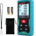 Kiprim Laser Distance Measure High Accuracy 165ft Kiprim LD50E Laser Tape Measure 50M Compact Laser Measurement Tool with Larger Backlit LCD Display,ft/m/in Switching,Bubble Level