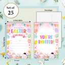 Easter Egg Hunt Party Invitations, 25pcs Easter Bunny Party Invite Cards with Envelopes, Colorful Spring Party Decoration Supplies - C07