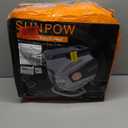 SUNPOW Retractable Garden Hose Reel - 1/2 inch x 50ft Wall Mounted Hose Reel with 3/4 inch Brass Fitting & 10 Function Sprayer Nozzle - Any Length Lock, Auto Rewind System, 180Swivel Bracket - Grey
