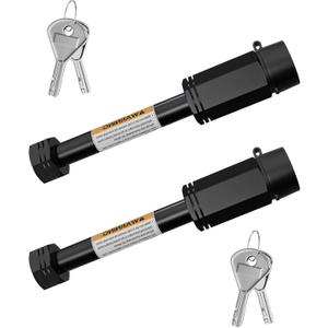 DEEAGLE Hitch Lock, 5/8” Dia Locking Hitch Pin, Fits 2” and 2.5”Receiver, Class III IV V Hitches, Anti-Theft Hitch Pin Lock with Dust, Weather Resistant Rubber Cap, 2 Pack, Black