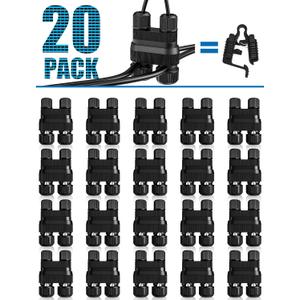 SUNVIE Fastlock2 Low Voltage Wire Connector Landscape Lighting Connectors Waterproof 12-18 Gauge Wire Connectors for Low Voltage Landscape Lights Outdoor Landscape Path Lights, 20 Pack