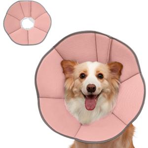 MAXFUT Dog Cone Collar,Soft Cone for Dogs to Stop Licking After Surgery,Non Inflatable Dog Donut Cone (Pink, XL) (Pink, XL)