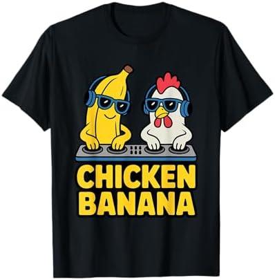 Funny Chicken Banana T-Shirt, Size S