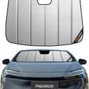 Pigenius Windshield Sun Shade for Toyota Prius & Prius Prime (Gen 5) 2023-2026, Fits LE XLE Limited, Premium Grey Leather Finish