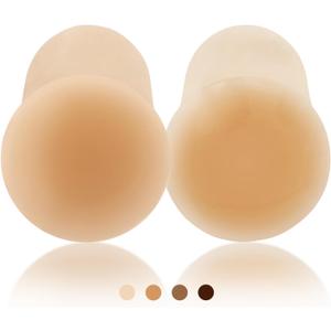 Niidor Nipple Covers Stickers Nipple Pasties Lift Adhesive Nipple Coverings for Women Silicone Invisible Breast Petals Thin Camel