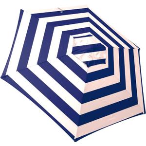 Rio Beach 7' Outdoor Market Umbrella with Sand Anchor and Carrying Bag, Portable Patio and Beach Umbrella with Anchor, Blue/White