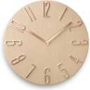 Wall Clock, Silent Clock, Wall Clocks Battery Operated 12 inch Modern Wall Clock, Suitable for Offices, Living Rooms, Kitchens, Homes, Schools (Beige Without Second Hand)