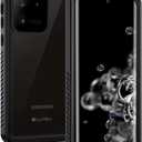 Lanhiem for Samsung Galaxy S20 Ultra Case, IP68 Waterproof Dustproof Case with Built-in Screen Protector, Heavy Duty Full Body Protective Phone Cover for Galaxy S20 Ultra 5G 6.9 Inch, Black/Clear