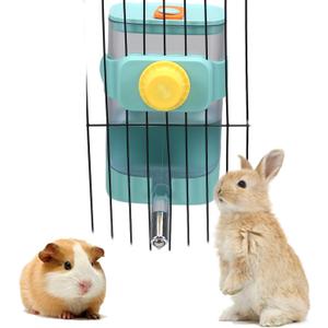 PODOO 24oz No Drip Bunny Water Feeder, Rabbit Water Dispenser, Hanging Automatic Pet Water Dispenser, Hanging Outside or Inside The Cage for Ferret Guinea Pig Rat Cat Puppy (Water)