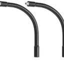 PATIKIL 8" Gooseneck, 2 Pcs 1/4"-20 Female to Male Thread Metal Universal Hose Flexible Arm Gooseneck Tube Extension Holder for Action Camera, Phone, Microphone, Black