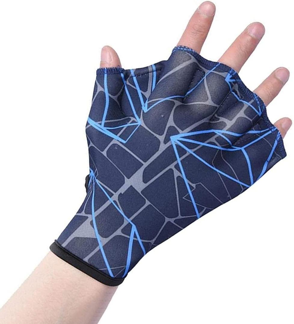 Nylon Swimming Gloves Aquatic Swimming Webbed Gloves Water Training Hand Webbed Hands Webbed Flippers Swim Gear Gloves Fit Aquatic Training Swim Costume Dive Hand Equipment M
