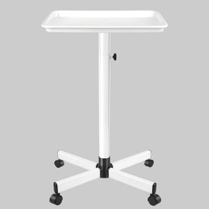White Salon Tray, Salon Rolling Tray Cart with Wheels,White Tattoo Tray Adjustable Salon Color Tray Suitable for a Minimalist EnvironmentSuitable for Medical Tray, Dental Tray