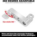 Passenger Footpegs Mount Kit Adjustable Highway Pegs Extension Brackets Male Mount Footpegs Clamp fit For Harley Sportster Dyna Softail Touring Road King Street Glide Road Glide Chrome
