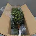 28" Artificial Boxwood Ball Bush, UV Resistant Topiary Tree Faux Boxwood Ball Shaped Porch Bushes with Ground Spike Artificial Bushes for Outdoors Front Door Decor Home Garden (Green)