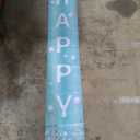 Teal Sliver Happy Birthday Door Banner Turquoise Rhinestone Birthday Decorations Light Blue Sweet 16 Happy 15th 30th 50th Poster Decorations for Girls Boys Women Party Supplies