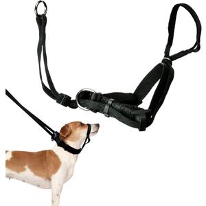 Sporn Medium Dog Head Halter for Dogs, Black Dog Stop Pulling Leash with Thick Muzzle Harness No Pull Head Collar for Dogs, Anti Pulling Collar for Comfort Face Harness (Medium (Pack of 1))