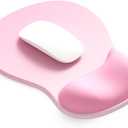 ErgoComfort Gel Wrist Rest Mouse Pad-Ergonomic Office Mousepad with Wrist Support-Non-Slip, Design Desk Accessories Mat for Home&Game Decor (06Blush Gradient)