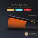 Terviiix Mini Flat Iron for Short Hair Temperature Adjustable, 1/2 Inch Mini Small Portable Ceramic Travel Hair Straightener for Men, Black