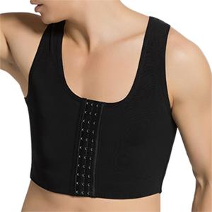 Men Compression Vest for Post Surgery, Gynecomastia Chest Binder Compression Shapewear for Men Moisture-Wicking (X-Large, Buckle-black)