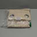 Jinchan Linen Curtains for Living Room Beige Striped Curtains for Bedroom Ticking Stripe Pattern Light Filtering Farmhouse Cottage Core Rustic Grommet Window Treatment 2 Panels 63 inches Long