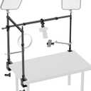 NEEWER Overhead Camera Mount Rig with Dual Ball Head Super Clamp/Phone Holder/C Clamp for Desktop Top Down Shots, Metal Multi Device Mount Platform for Photography Live Streaming Video Making, NK003