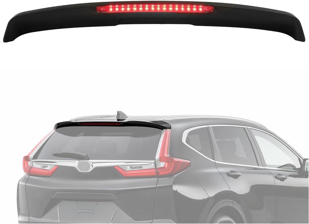 ALMULOO Trunk Spoiler Wing w/LED Compatible with 2007-2011 CRV Brake Light