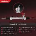 PHOBOOS Hydraulic Power Steering Rack and Pinion Assembly Compatible with Toyota Camry 2002-2006 & Solara 2004-2008, Lexus ES300 2002-2003 & ES330 2004-2006, 2.4L/3.0L/3.3L, Ref. 26-2606