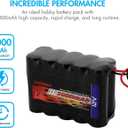 Tenergy 2 Pack 12V 2000mAh Battery Packs RC Battery w/Bare Leads for RC Airplanes, RC Car, DIY and More