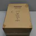 Touch Control Table Lamp with 2 USB Charging Ports, 3-Way Dimmable Bedside Nightstand Lamps, Amber Glass Shade Vintage Rural Leaf Lamp for Living Room, Bedroom, Dresser, LED Bulb Included (Bronze)