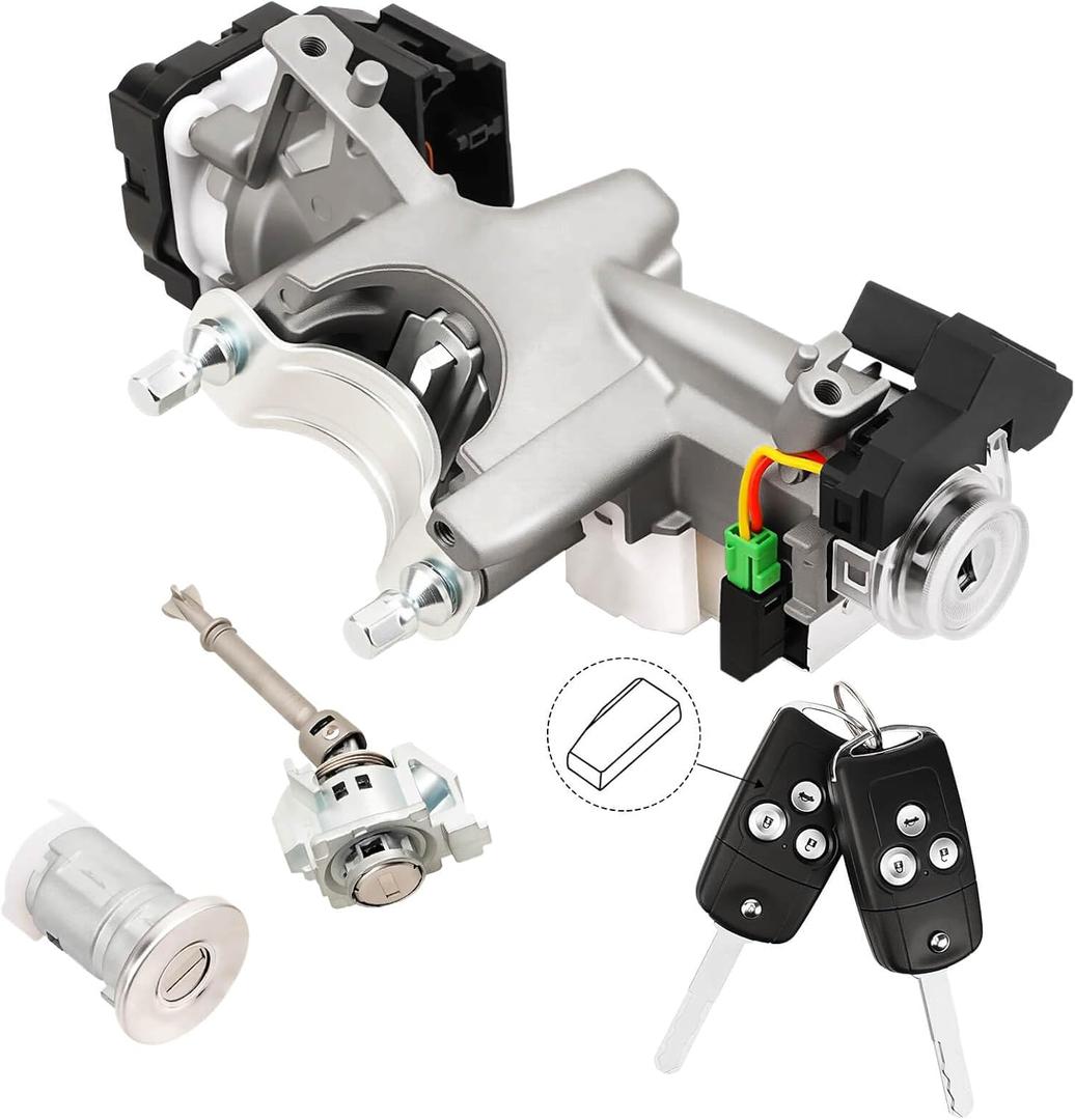 RAMATA 72185-TR0-A01 Ignition Switch Lock Cylinder with Key (with Unprogrammed Chip) Compatible with 2012 2013 2014 Honda Civic,(Ignition Chip: 46,Frequency: 433Hz)