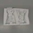 orenm 2 Pack Resin Cherubs White Angel Statue Figurine, Garden Sleeping Cherub Statue Sculpture Indoor Outdoor Home Decoration, Cute Adorable Angle Sculpture Memorial Statue(4" Height) (White)