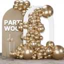 PartyWoo Metallic Gold Balloons 123pcs Different Sizes of 18 12 10 5 Inch Chrome Gold Balloon Arch Kit Garland for Birthday Graduation Baby Shower Wedding Bachelorette Party Decorations Gold-G127