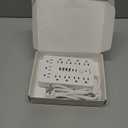 6 FT Flat Plug Surge Protector Power Strip, 11 Multiple AC Outlets with 6 USB Ports (2 USB C), 6 Feet Extension Cord, 1250W/10A, One Touch Switch Button, 17 in 1 Compact powerstrip - White