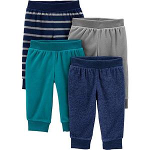 Simple Joys by Carter's Baby Boys' 4-Pack Fleece Pants, Size 12M