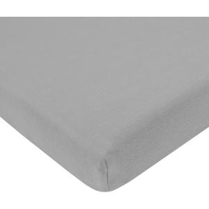 American Baby Company 100% Natural Cotton Fitted Mini Crib Sheet 38" x 24" - Soft & Breathable Small Nesting Portable Crib Sheet, Fits Pack N Play Mattresses, Ash Gray, for Boys & Girls