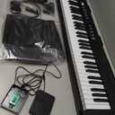 MOSEN Digital Piano 88-Key Weighted Keyboard Hammer Action, Electronic Keyboard Set with Stand, 128 Tones, 128 Polyphony, 88 Demo Songs, Recording and Dual piano Mode, Sustain Pedal, Music rest (XBlack)