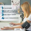 Paramed Blood Pressure Monitor - Bp Machine - Automatic Upper Arm Blood Pressure Cuff 8.7-16.5 inches - Large LCD Display 120 Sets Memory - Device Bag & Batteries Included